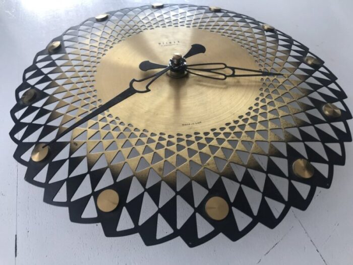 metal wall clock germany 1970s 10