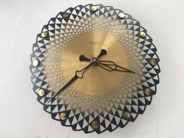 metal wall clock germany 1970s 5