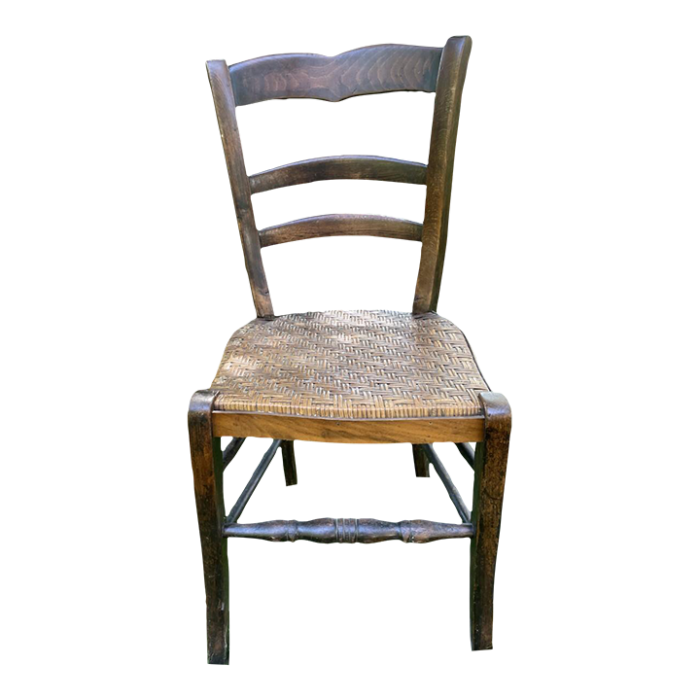 mid 19th century handmade antique french countryside chair 0383