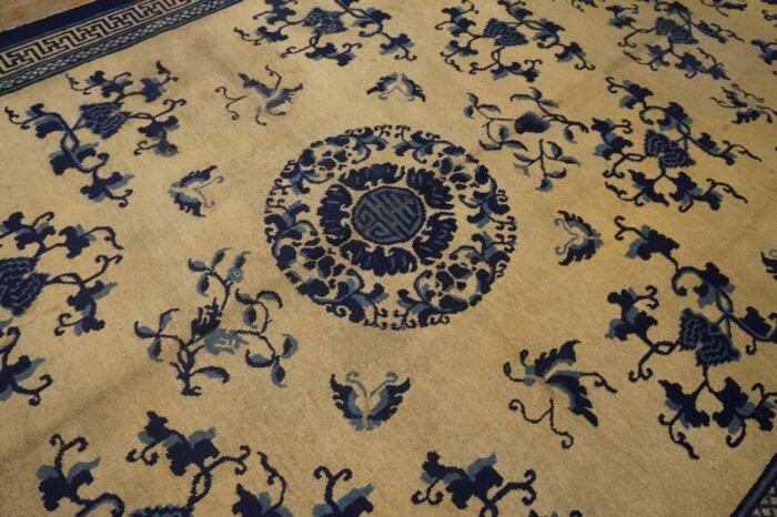 mid 19th century w chinese ningxia kang carpet 2359