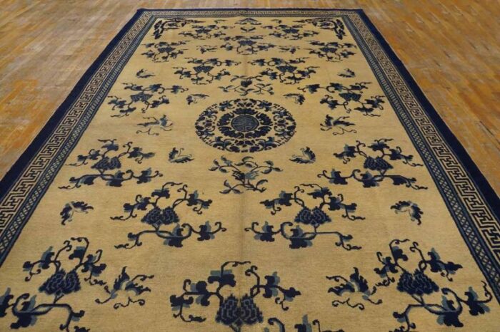 mid 19th century w chinese ningxia kang carpet 3887