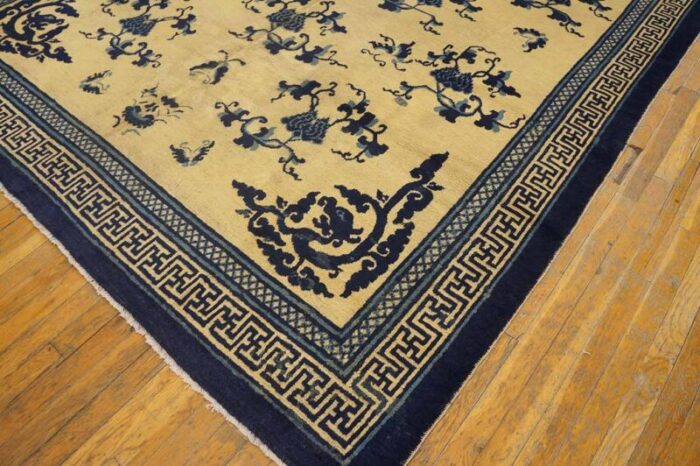 mid 19th century w chinese ningxia kang carpet 7580