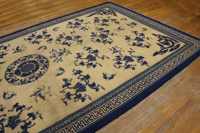 mid 19th century w chinese ningxia kang carpet 8689