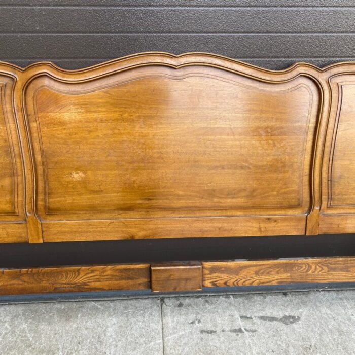 mid 20th century davis cabinet company queen size walnut headboard 3341