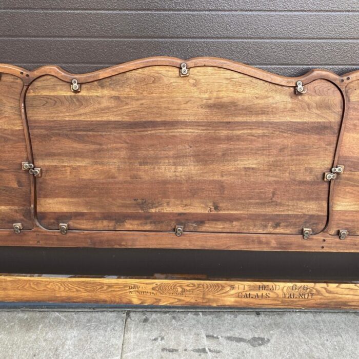 mid 20th century davis cabinet company queen size walnut headboard 5143