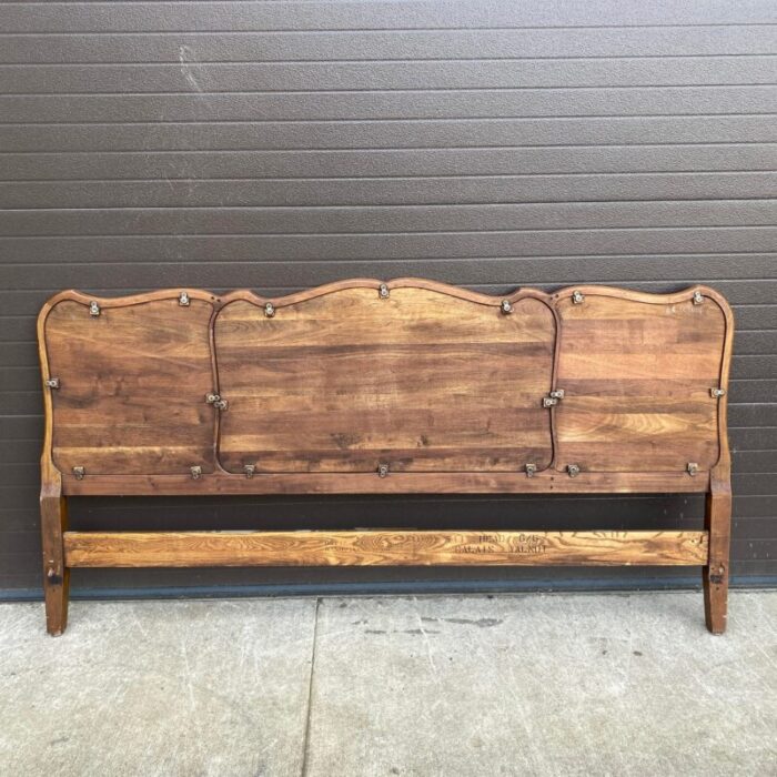 mid 20th century davis cabinet company queen size walnut headboard 6547