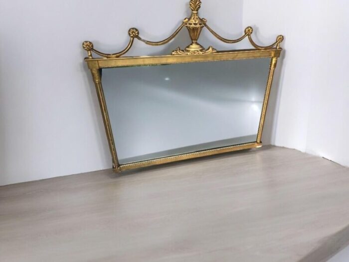 mid 20th century gold gilt carved neoclassical style wall mirror 2986