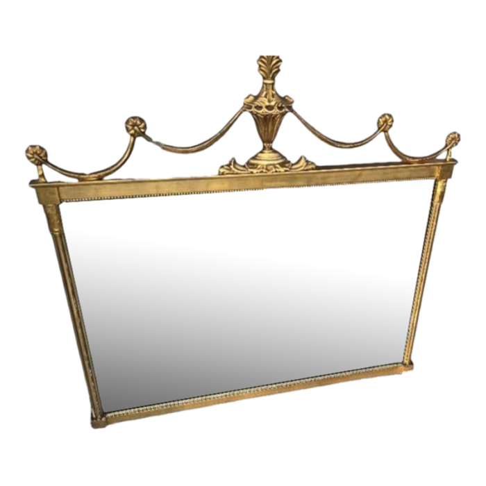 mid 20th century gold gilt carved neoclassical style wall mirror 6981