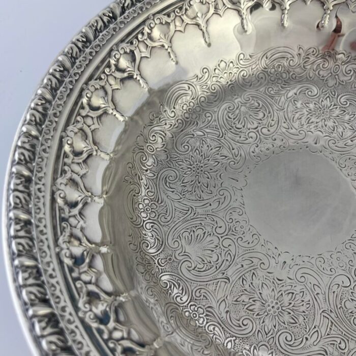 mid 20th century reed and barton riviera silverplate bonbon bowl 1278