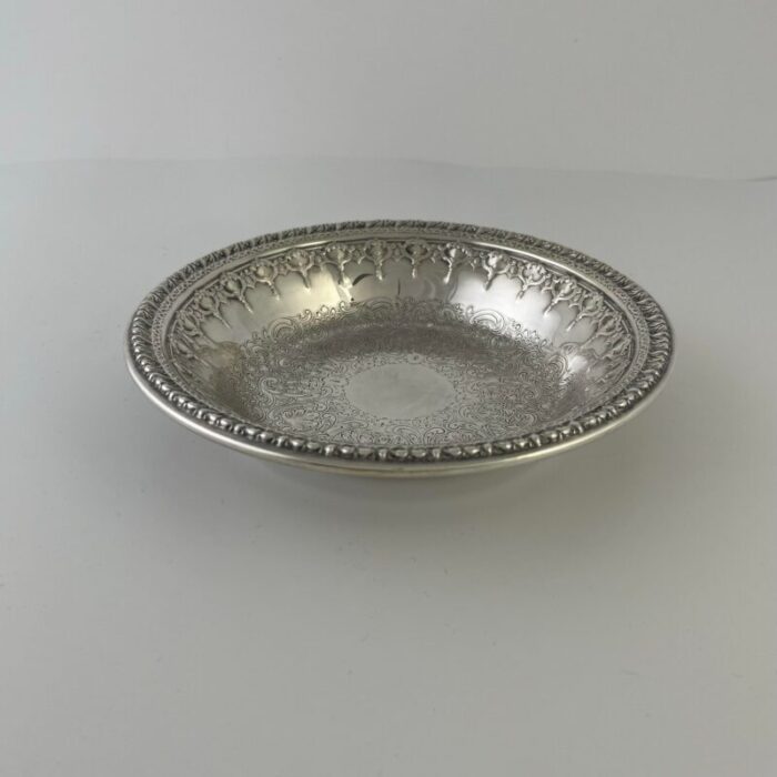 mid 20th century reed and barton riviera silverplate bonbon bowl 7140