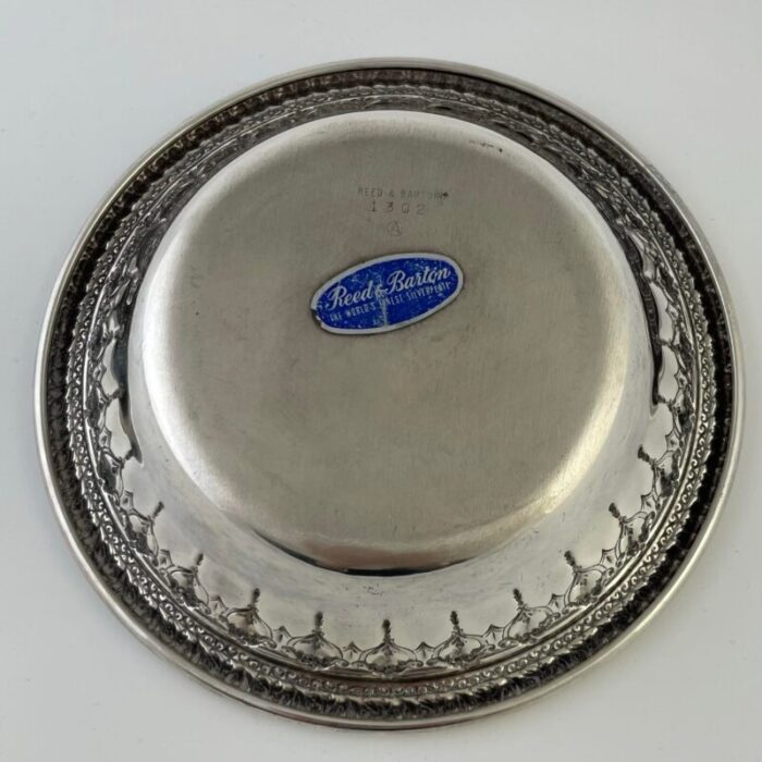 mid 20th century reed and barton riviera silverplate bonbon bowl 9884