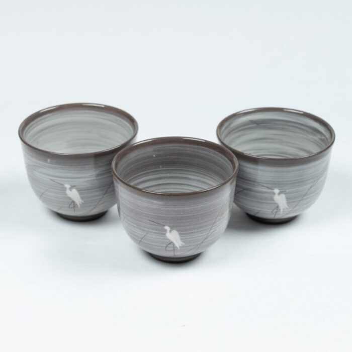 mid 20th century utsutsugawa guinomi trio set 1680