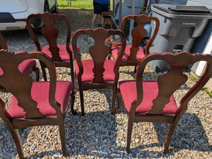 mid 20th century vintage set of 8 thomasville dining chairs 9296