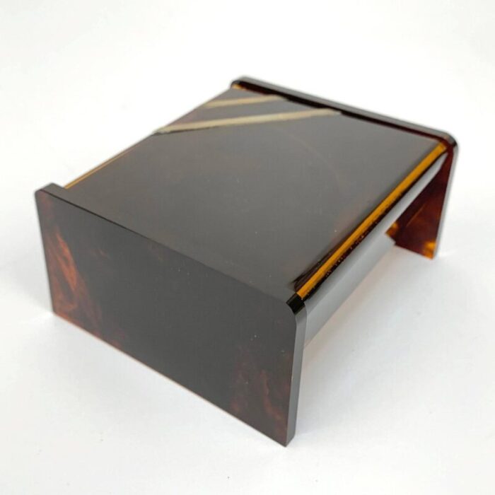 mid century acrylic glass brass jewelry box by christian dior 1970 13