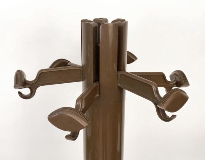 mid century brown plastic coat rack by giancarlo piretti for anonima castelli 1972 4