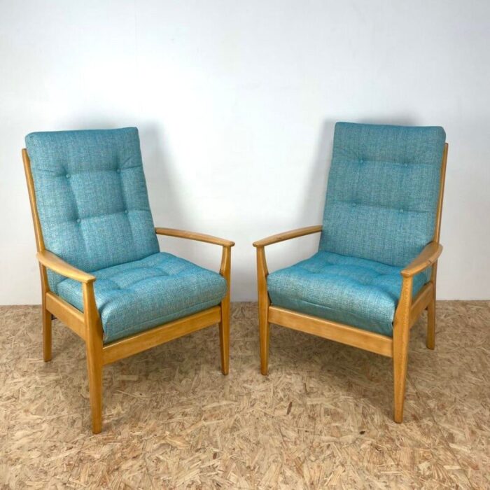 mid century cintique armchairs 1960s set of 2 1041