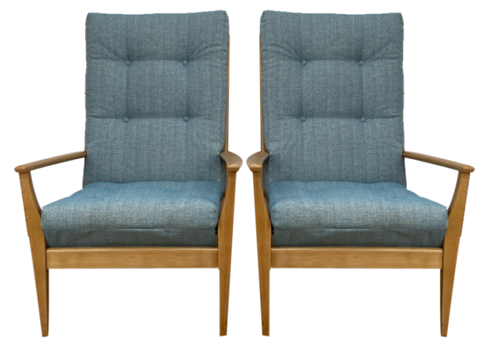 mid century cintique armchairs 1960s set of 2 7015