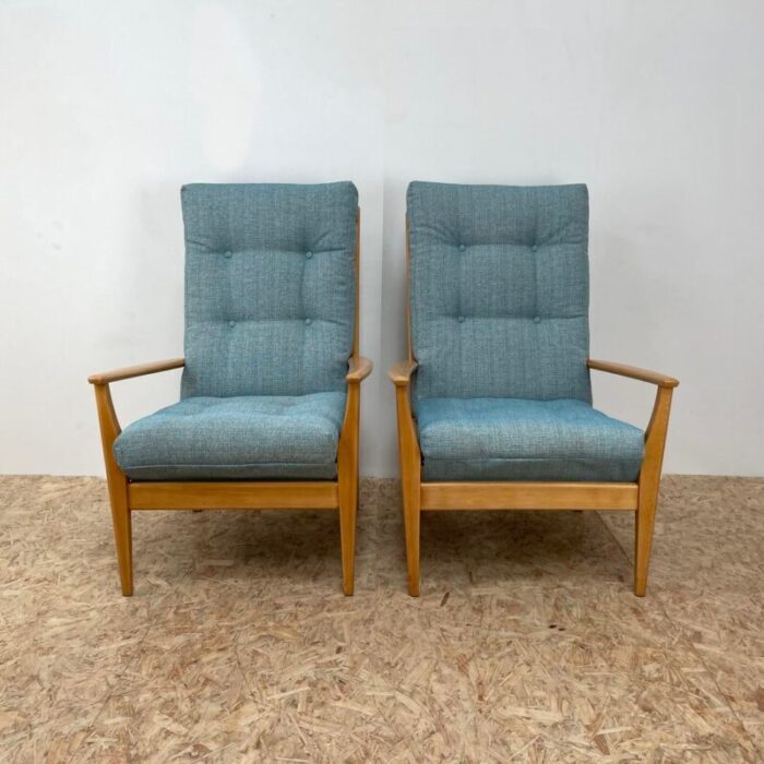 mid century cintique armchairs 1960s set of 2 8754