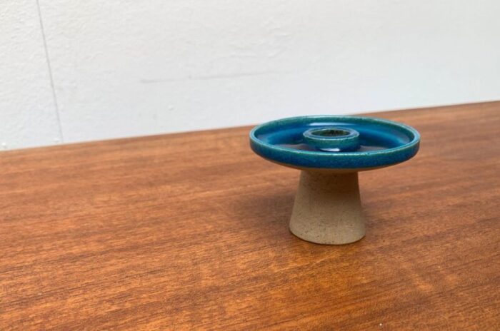 mid century danish ceramic candle holder by herman a kaehler for hak 1960s 10