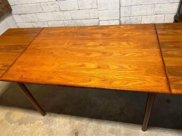 mid century danish teak pull out dining table 1877