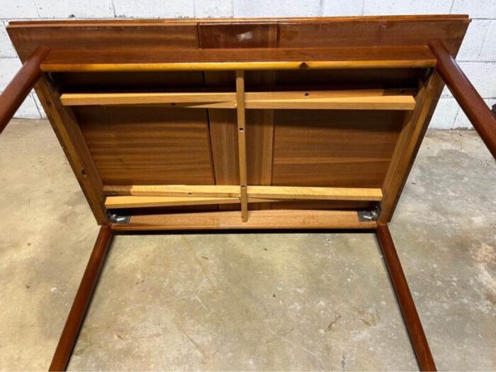 mid century danish teak pull out dining table 9169