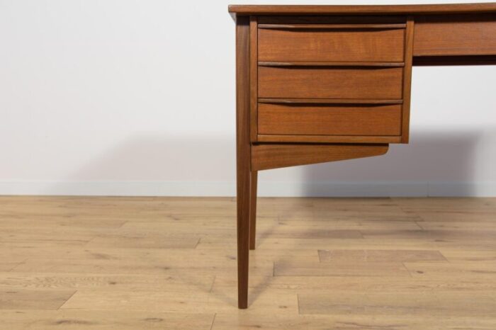 mid century freestanding teak desk denmark 1960s 1105