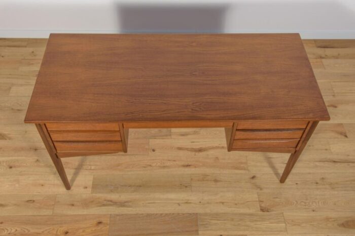 mid century freestanding teak desk denmark 1960s 4617