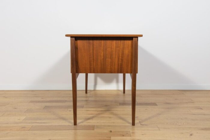 mid century freestanding teak desk denmark 1960s 9613