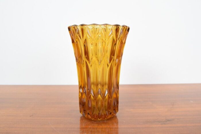 mid century glass vase 1960s 2