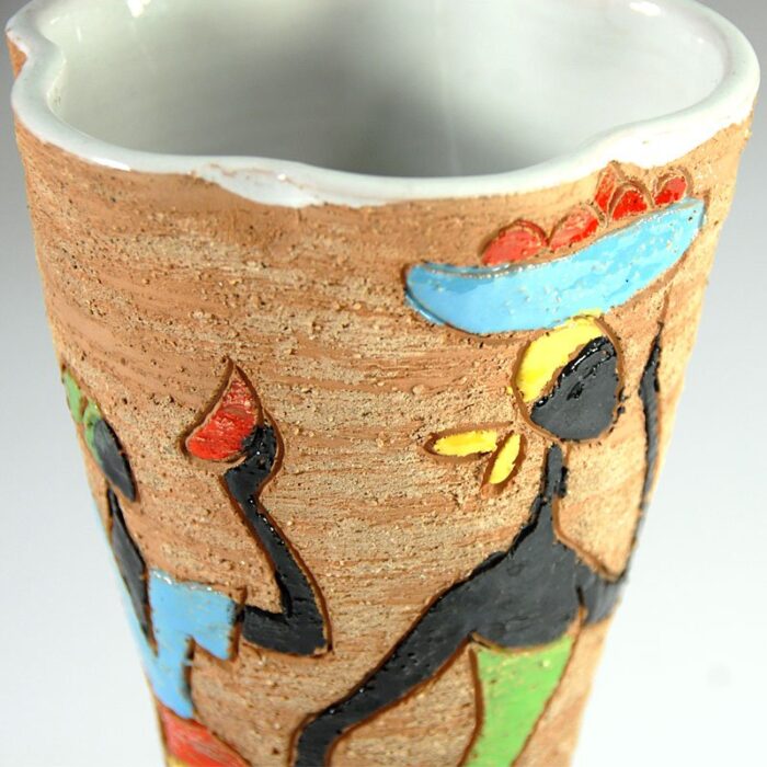 mid century italian ceramic vase from fratelli fanciullacci 2