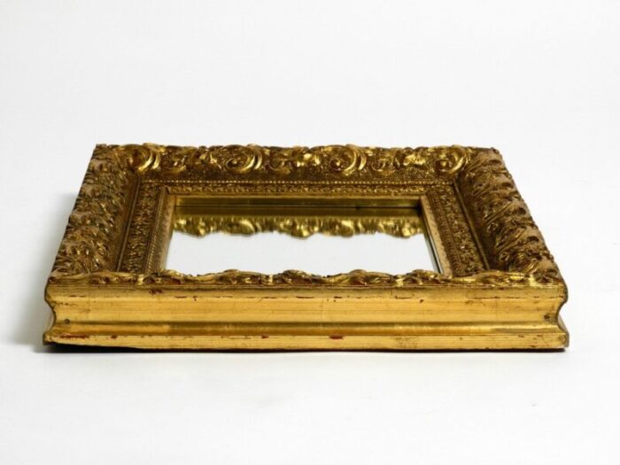 mid century italian gold plated wooden frame wall mirror 3