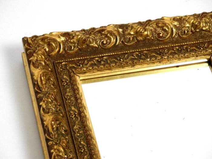 mid century italian gold plated wooden frame wall mirror 8