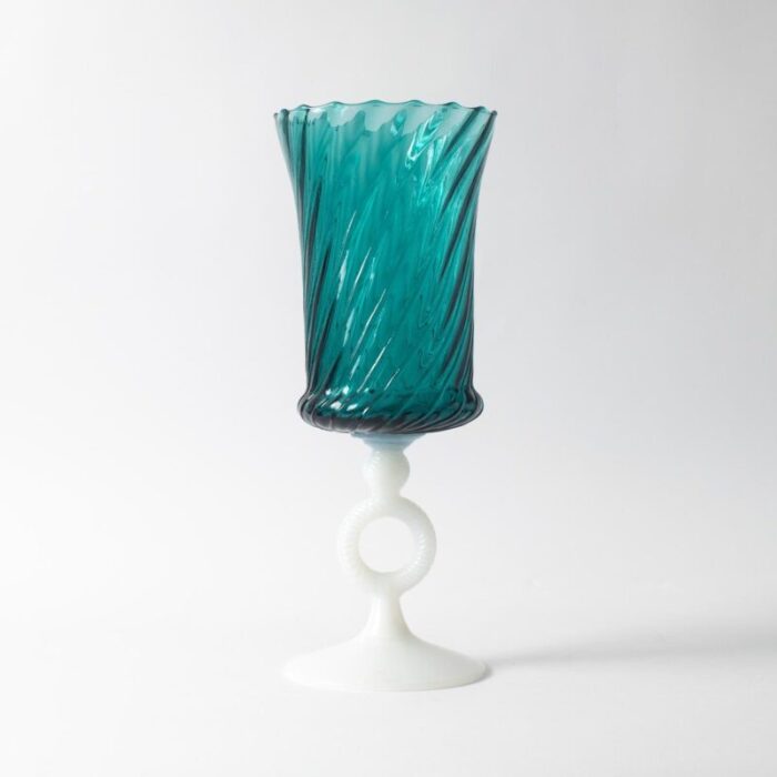 mid century italian ring stem vase from empoli 1960s 1