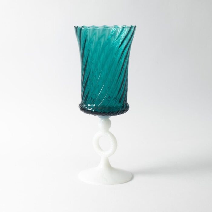 mid century italian ring stem vase from empoli 1960s 2