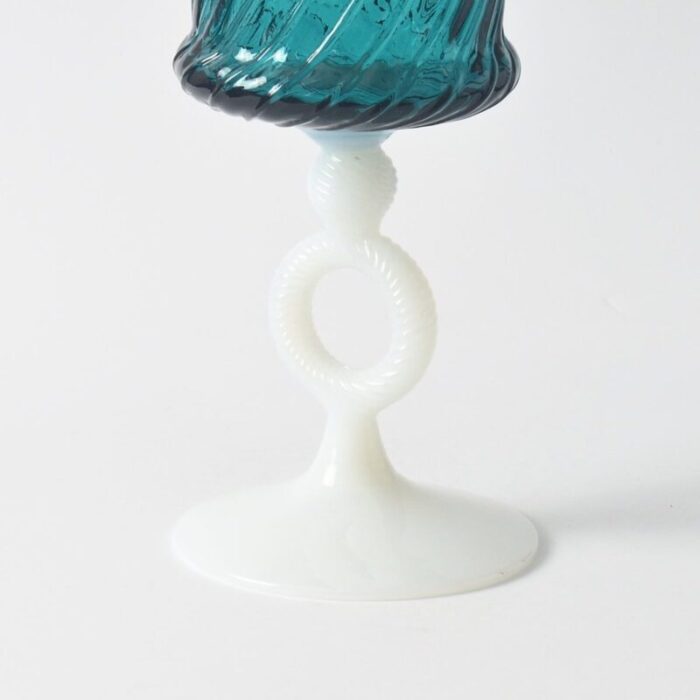 mid century italian ring stem vase from empoli 1960s 4