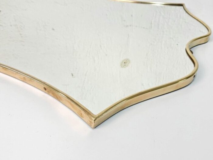 mid century italian shield shaped brass mirror by gio ponti 1961 17