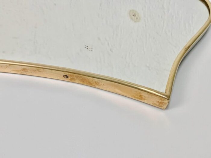 mid century italian shield shaped brass mirror by gio ponti 1961 20