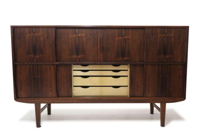 mid century johannes andersen danish high sideboard of brazilian rosewood 5868