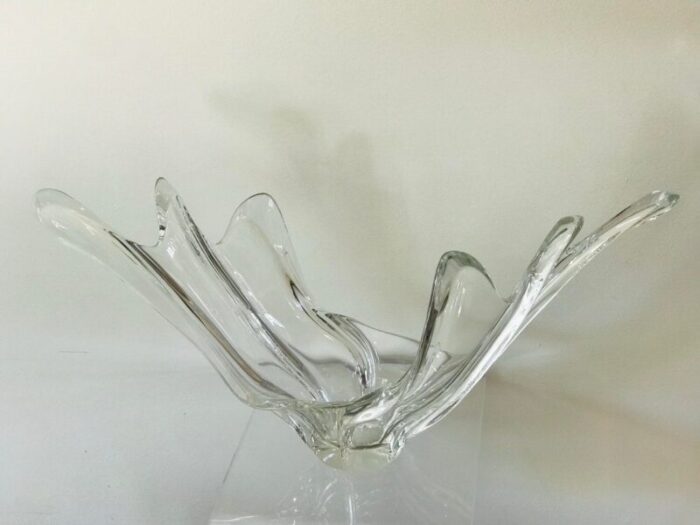 mid century large french crystal centerpiece bowl 4430