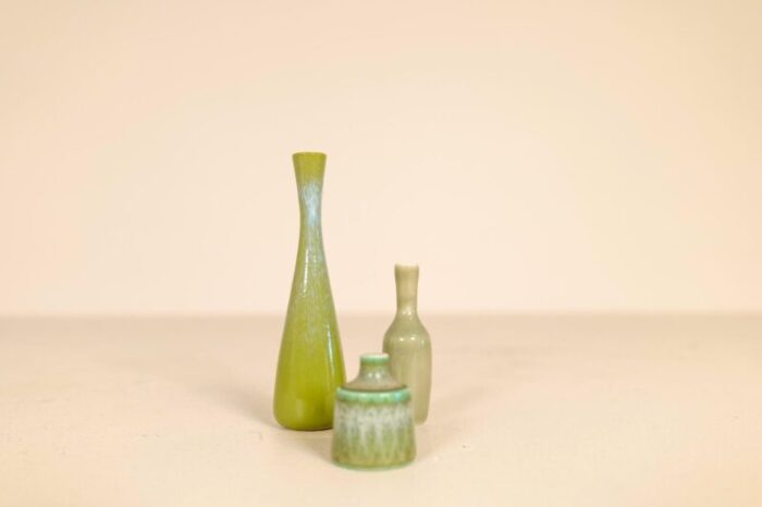 mid century miniatures ceramic vases by gunnar nylund for roerstrand sweden set of 5 7