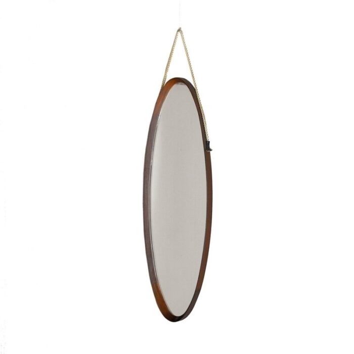 mid century modern fruitwood wooden mirror 1960s 3