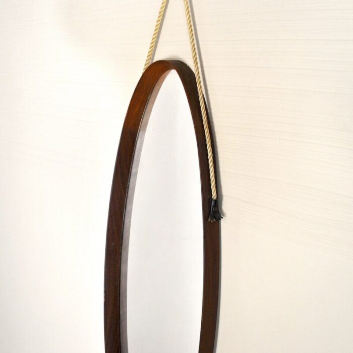 mid century modern fruitwood wooden mirror 1960s 6