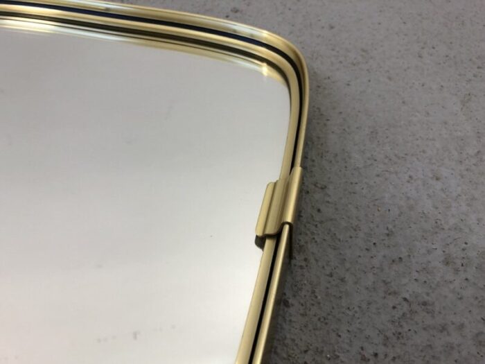 mid century modern german rockabilly golden wall mirror 1970s 11