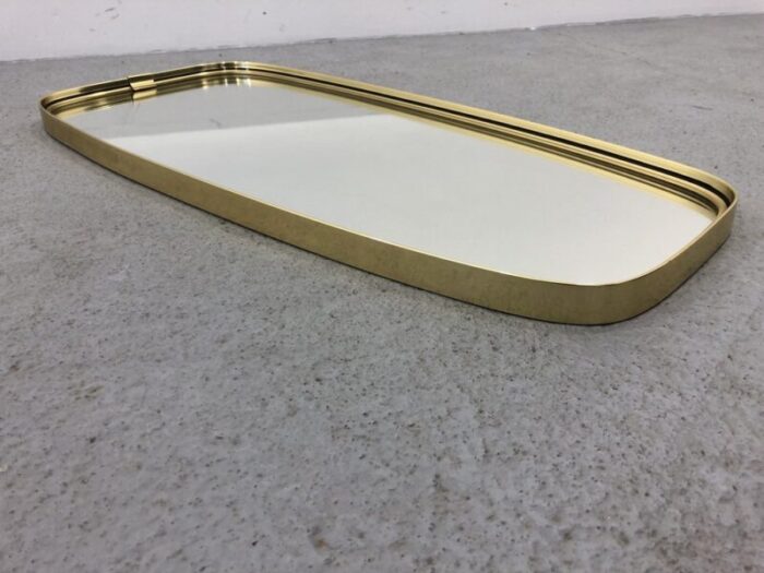 mid century modern german rockabilly golden wall mirror 1970s 4