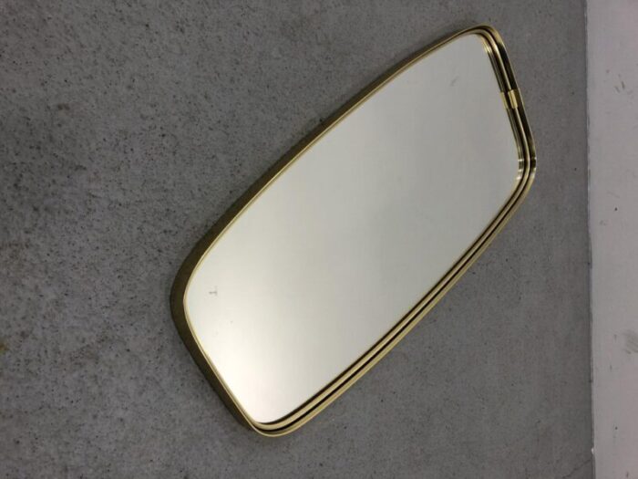 mid century modern german rockabilly golden wall mirror 1970s 6