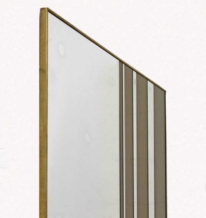 mid century modern italian 2 tone wall mirror 1970s 4