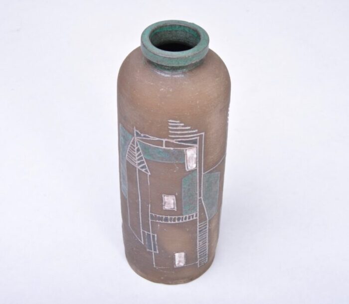 mid century modern stoneware vase 1960s 5