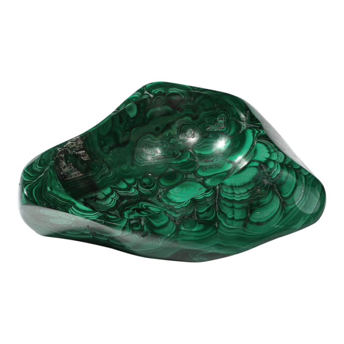 mid century modernist elongated malachite bowlashtray 6208