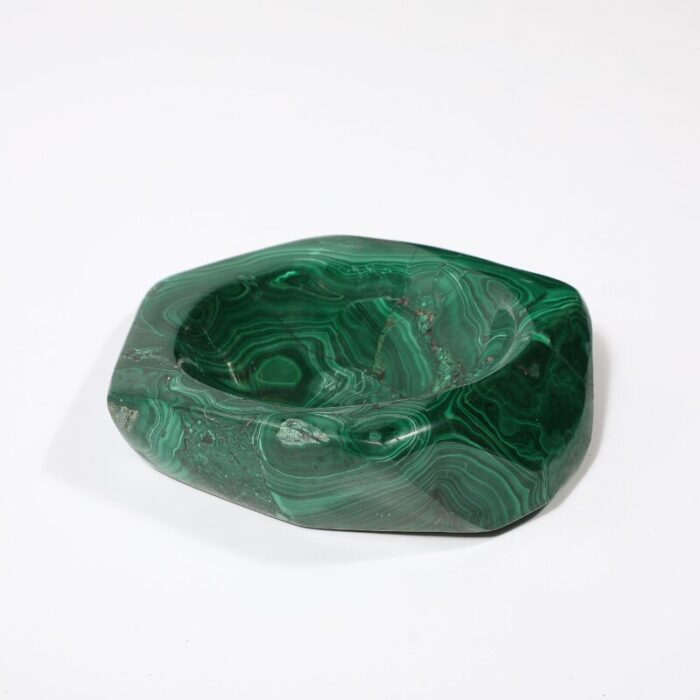 mid century modernist malachite bowlashtray 0305