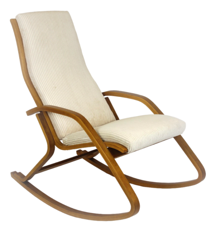 mid century plywood rocking chair by ludvik volak for drevopodnik holesov 1960s 9755